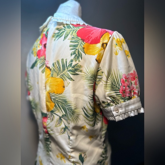 Babydoll Dress Floral  Collared dress tropical  sexy babydoll dress woman size m - Picture 6 of 9